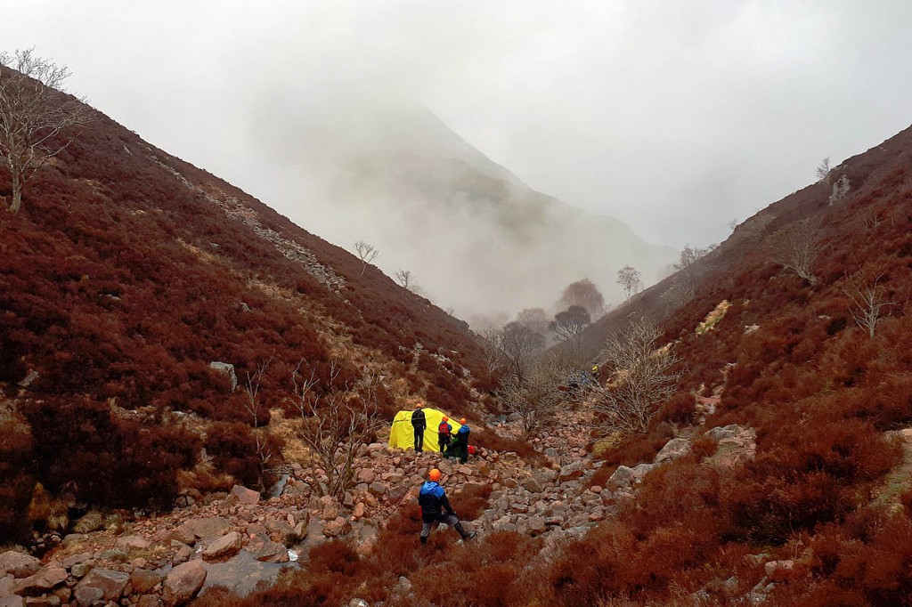Bad weather prevented the helicopters reaching the site. Photo: Cockermouth MRT Bad weather prevented the helicopters reaching the site. Photo: Cockermouth MRT