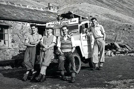 Team members at Black Sail youth hostel during the early days