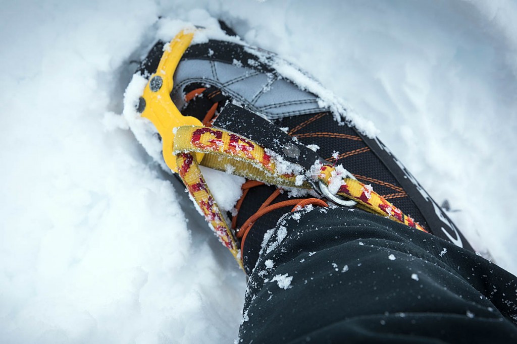 Crampons may be needed in full-on winter conditions. Photo: Bob Smith/grough Crampons may be needed in full-on winter conditions. Photo: Bob Smith/grough