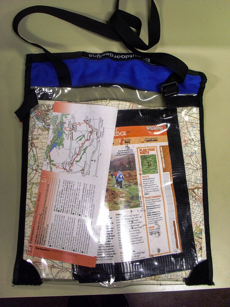 The map case and contents were in the rucksack The map case and contents were in the rucksack