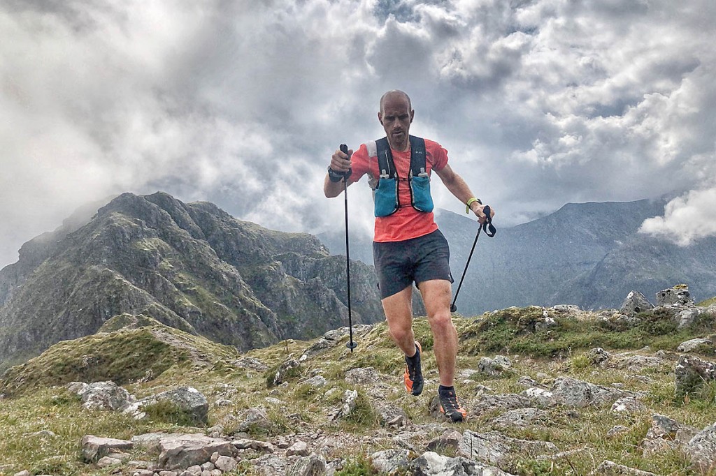 Donnie Campbell on Aonach Eagach above Glen Coe Donnie Campbell on Aonach Eagach above Glen Coe