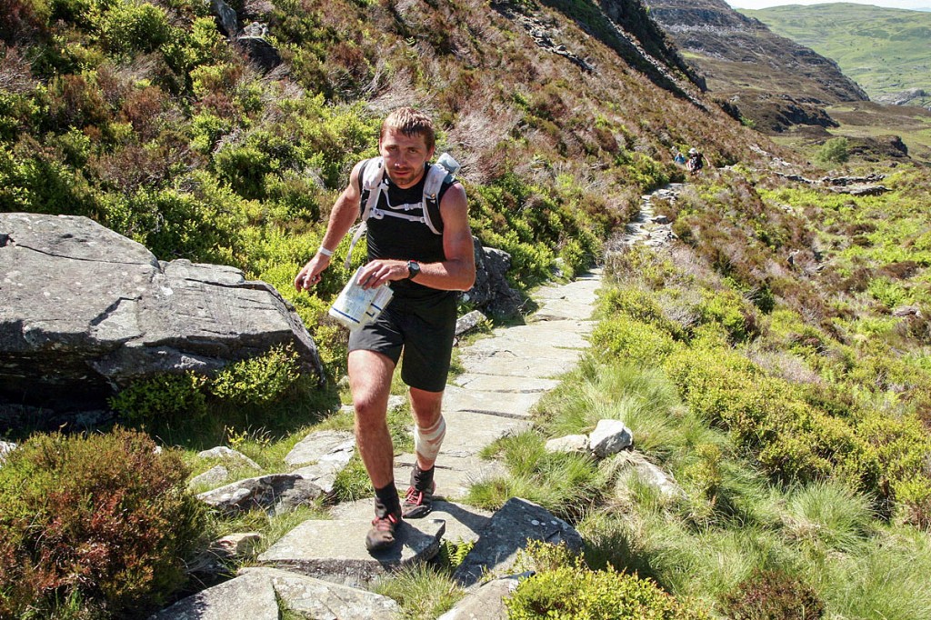 Pavel Paloncy is continuing to run despite having a leg wound stitched. Photo: Rob Howard Pavel Paloncy is continuing to run despite having a leg wound stitched. Photo: Rob Howard