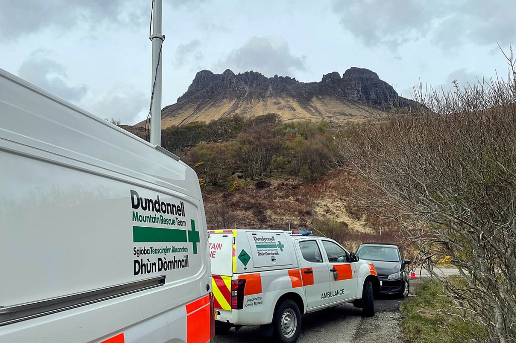 Rescuers were called out to Stac Pollaidh after the man fell. Photo: Dundonnell MRT Rescuers were called out to Stac Pollaidh after the man fell. Photo: Dundonnell MRT