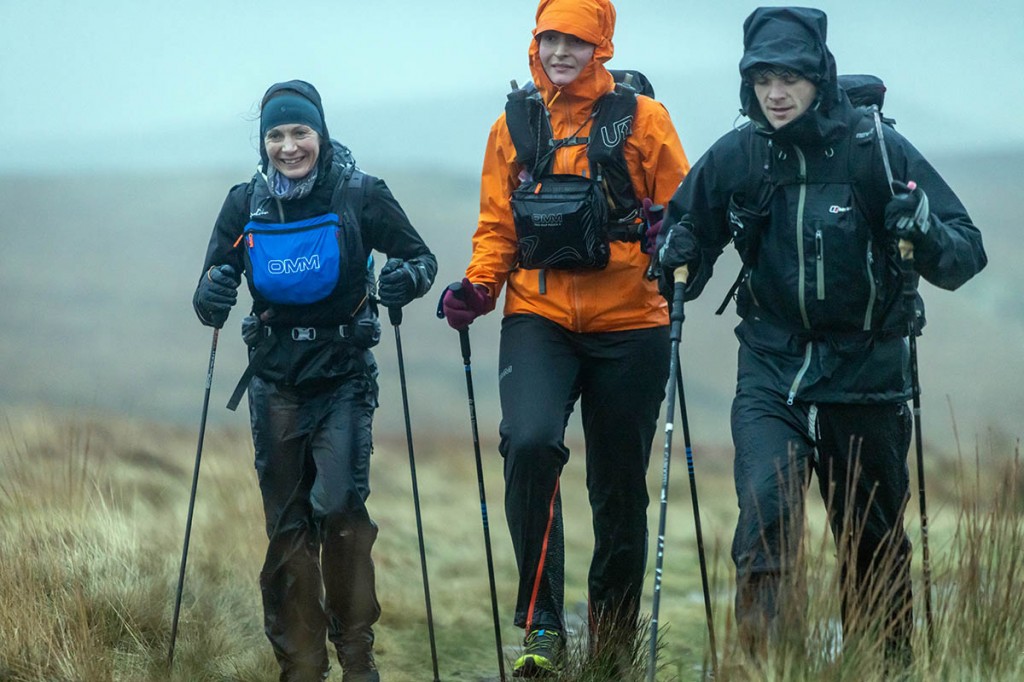 Elaine Bisson, left, on the first day of the 2022 Spine Race. Photo: Bob Smith/grough