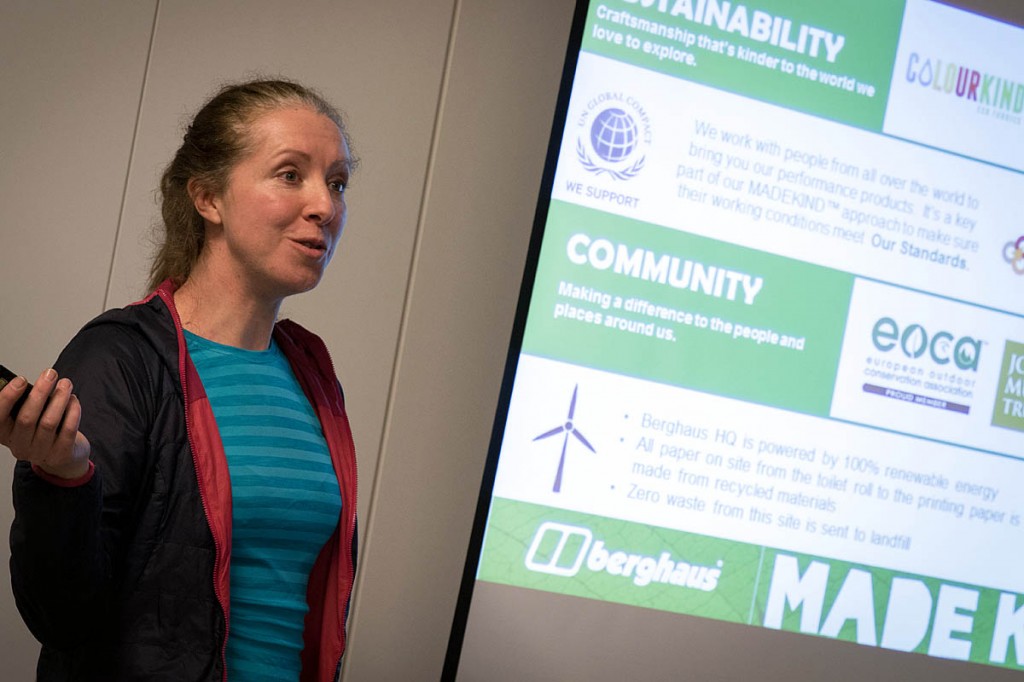 Elaine Gardiner, Berghaus's sustainability manager, is leading the moves. Photo: Bob Smith/grough