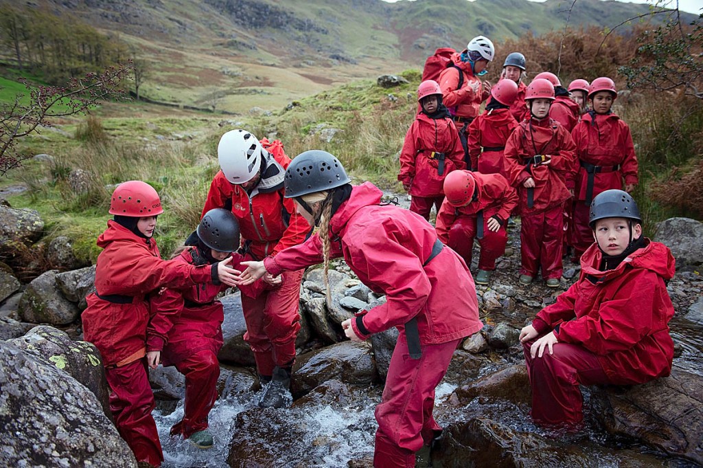 Children from Harris Primary School enjoy their gorge scramble with Amber Brown Children from Harris Primary School enjoy their gorge scramble with Amber Brown