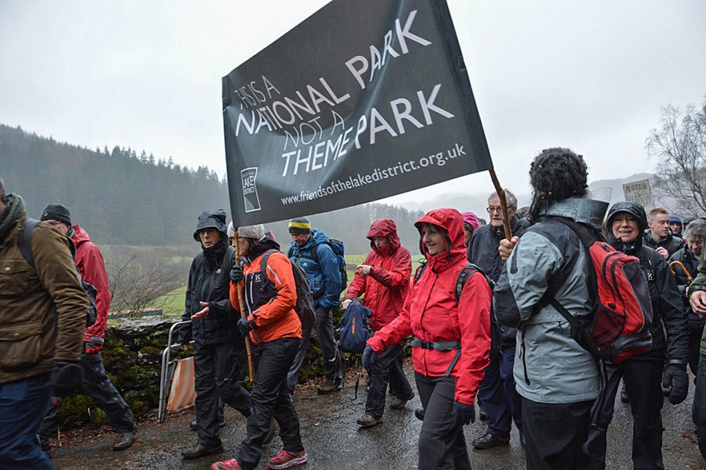 Friends of the Lake District organised a rally opposing the Thirlmere plans in January Friends of the Lake District organised a rally opposing the Thirlmere plans in January