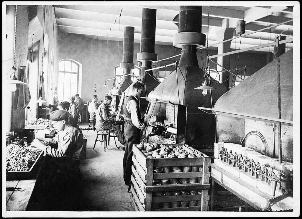The Primus factory in Sweden is seen in this view from 1907 The Primus factory in Sweden is seen in this view from 1907
