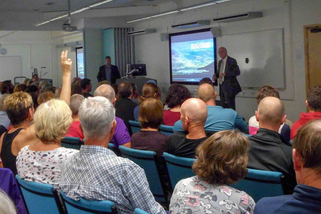 The audience listens to Terry Abraham at the lecture The audience listens to Terry Abraham at the lecture
