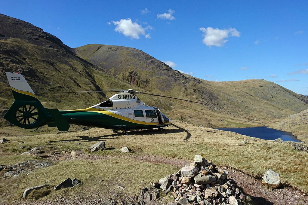 The Great North Air Ambulance at the scene. Photo: GNAAS The Great North Air Ambulance at the scene. Photo: GNAAS