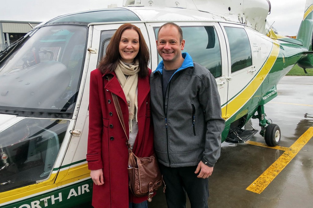 Mr Tighe's fiancée Karin Delday joined him at the Langwathby base. Photo: GNAAS Mr Tighe's fiancée Karin Delday joined him at the Langwathby base. Photo: GNAAS