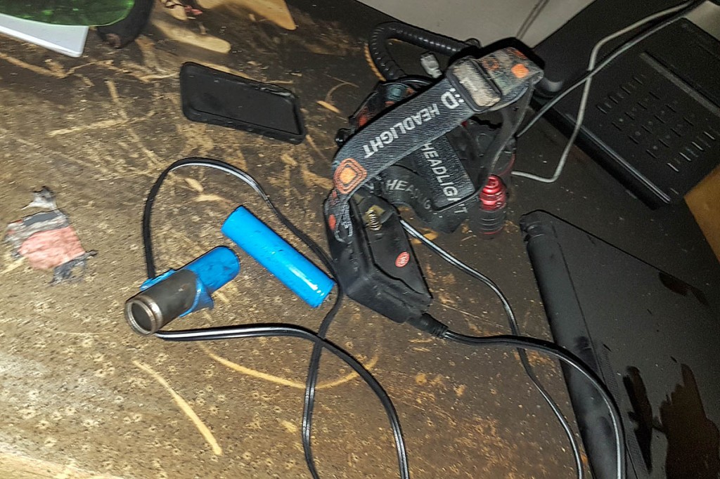 The remains of the headtorch. Photo: Glenmore Lodge The remains of the headtorch. Photo: Glenmore Lodge