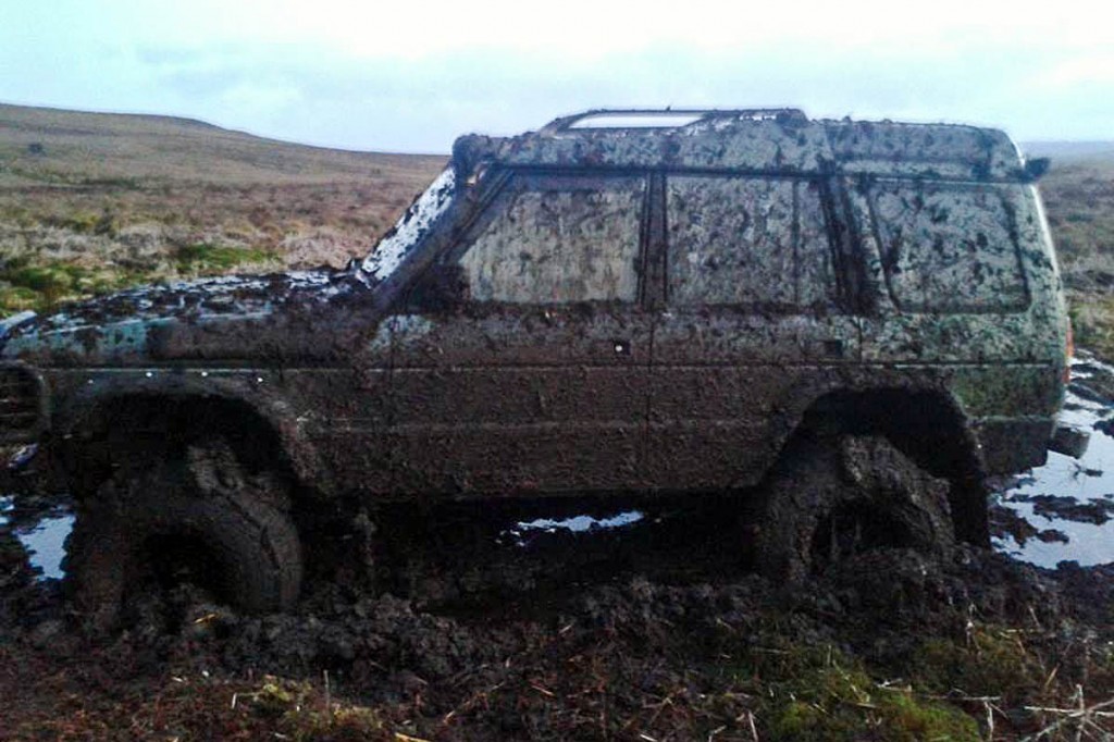 One of the stranded vehicles. Photo: Bowland Pennine Mountain Rescue Team