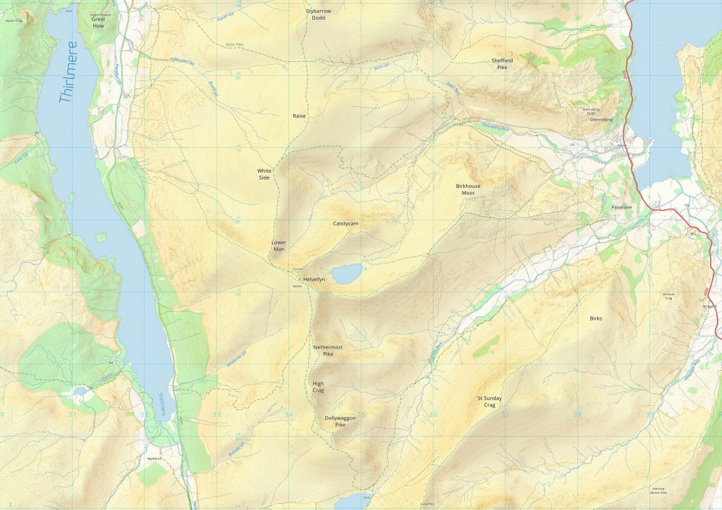 The current development version of grough map showing the Helvellyn area The current development version of grough map showing the Helvellyn area