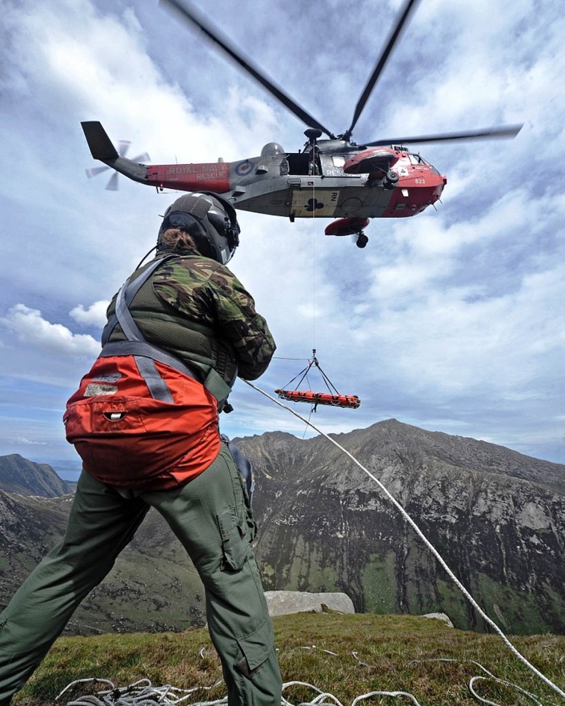 The HMS Gannet crews have carried out numerous rescues in the UK's mountains. Photo: Royal Navy