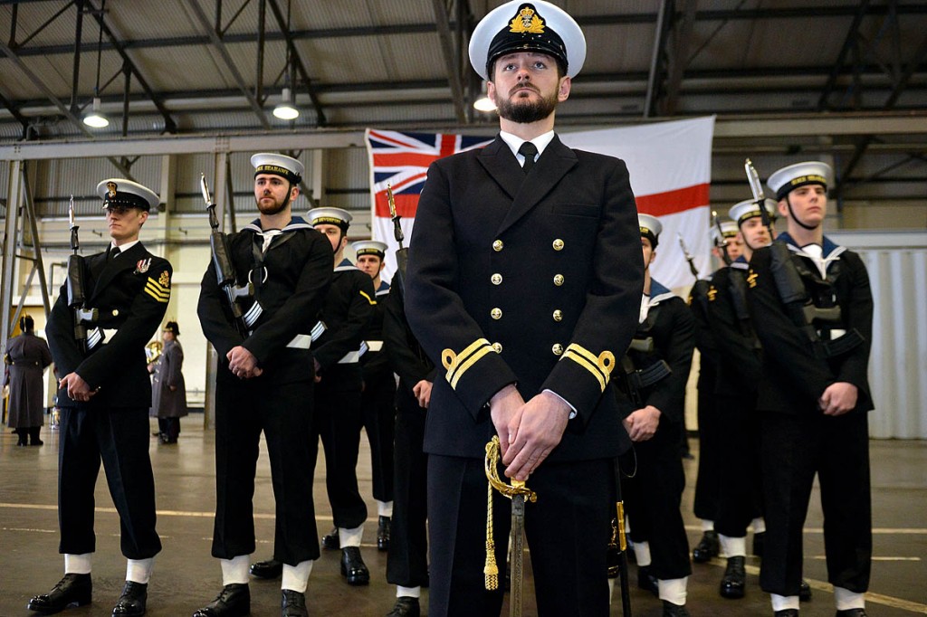 Royal Navy personnel at the decommissioning Royal Navy personnel at the decommissioning