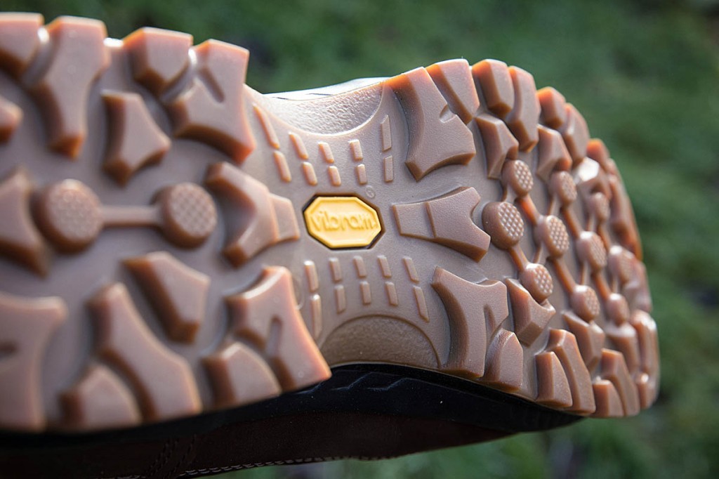 The Hanwag boot's caramel-coloured outsole. Photo: Bob Smith/grough The Hanwag boot's caramel-coloured outsole. Photo: Bob Smith/grough