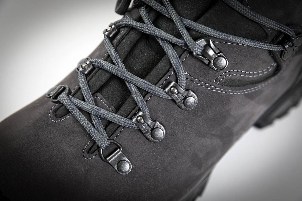 The boots' lacing system worked well. Photo: Bob Smith/grough The boots' lacing system worked well. Photo: Bob Smith/grough