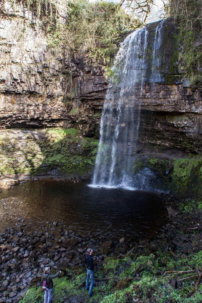 The man was injured at Henrhyd Falls The man was injured at Henrhyd Falls