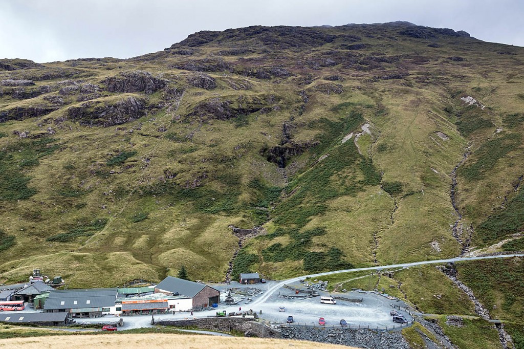 The aerial runway would end at the main Honister Slate Mine buildings. Photo: Bob Smith/grough