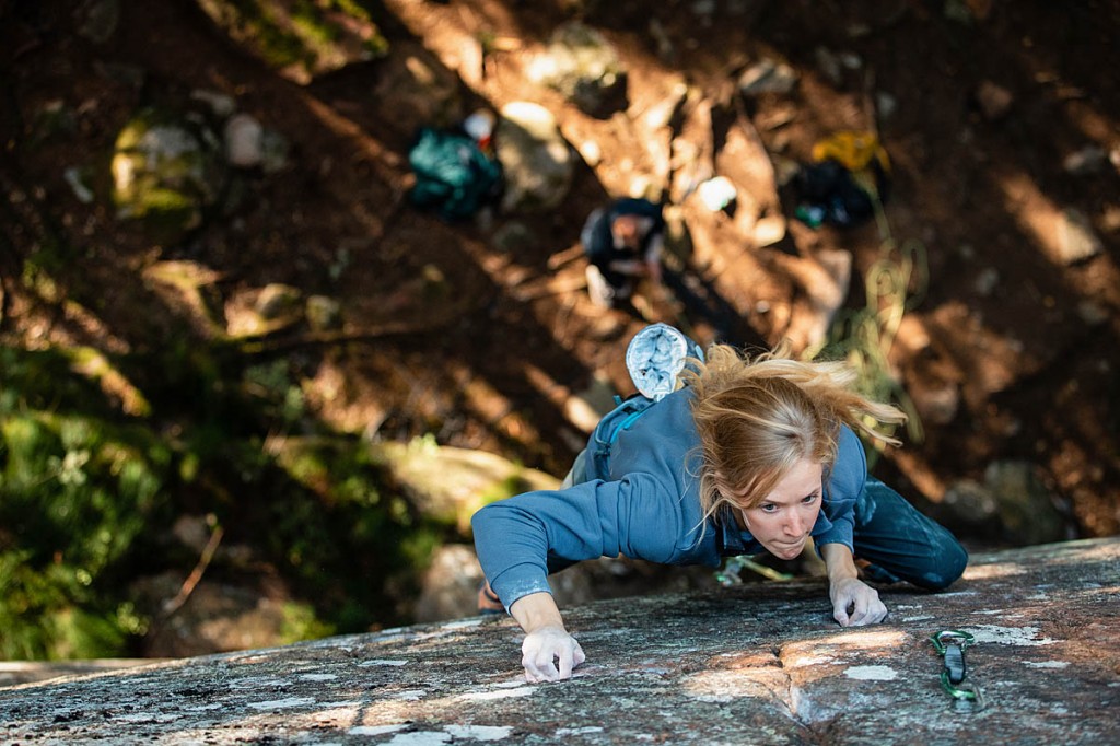 Houdini's Mono Air Houdi in action Houdini's Mono Air Houdi uses the new Polartec fabric