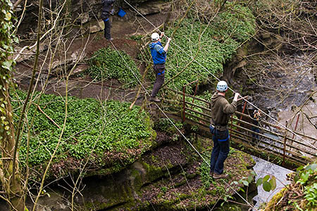 The How Stean aerial walkway The How Stean aeriel walkway
