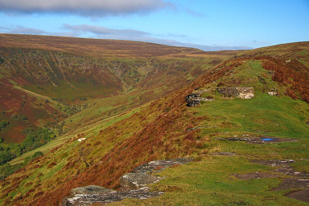 Twyn Llech, which forms part of the border between Wales and England. Photo: Myrddyn Phillips