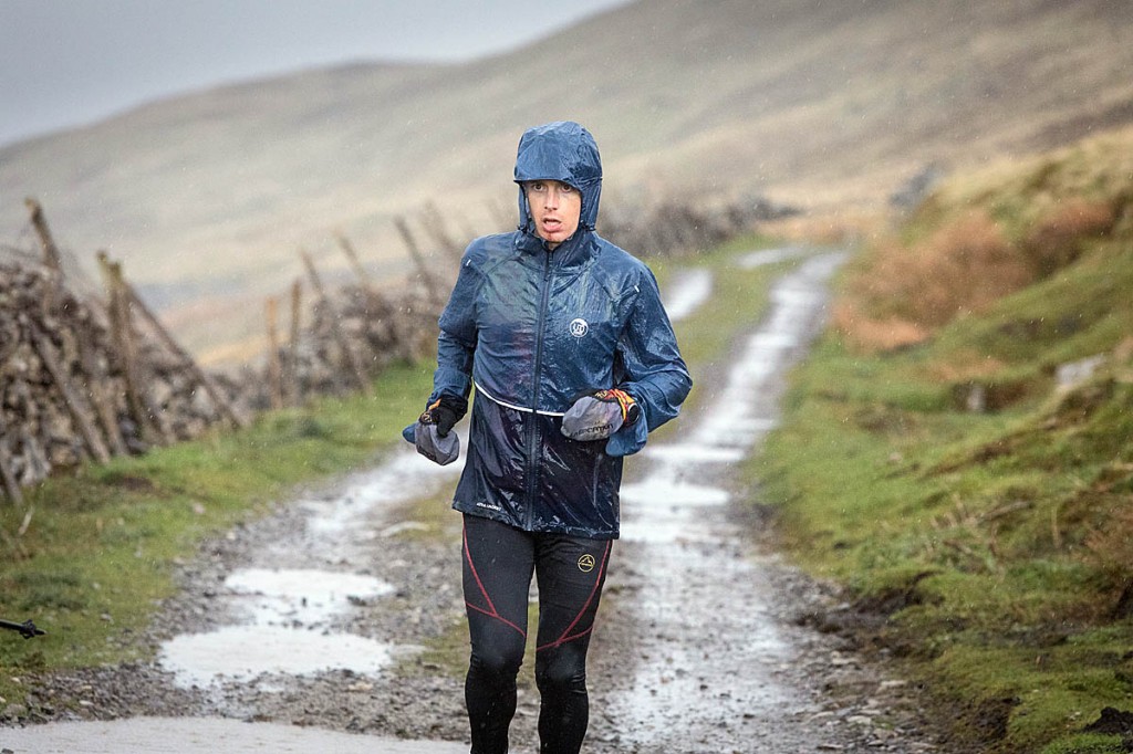 John Kelly on the flanks of Dodd Fell during a cloudburst. Photo: Bob Smith/grough John Kelly on the flanks of Dodd Fell during a cloudburst. Photo: Bob Smith/grough