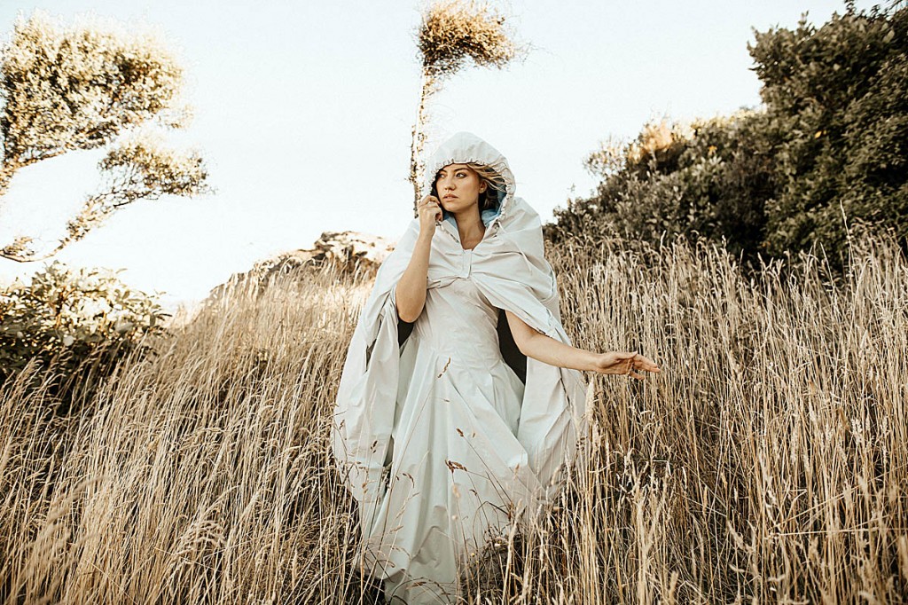 The wedding dress uses 7m of Gore-Tex fabric The wedding dress uses 7m of Gore-Tex fabric