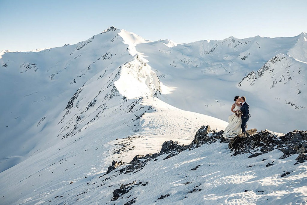The newlyweds in Chugach State Park. Photo: Mizzi Taner The newlyweds in Chugach State Park. Photo: Mizzi Taner