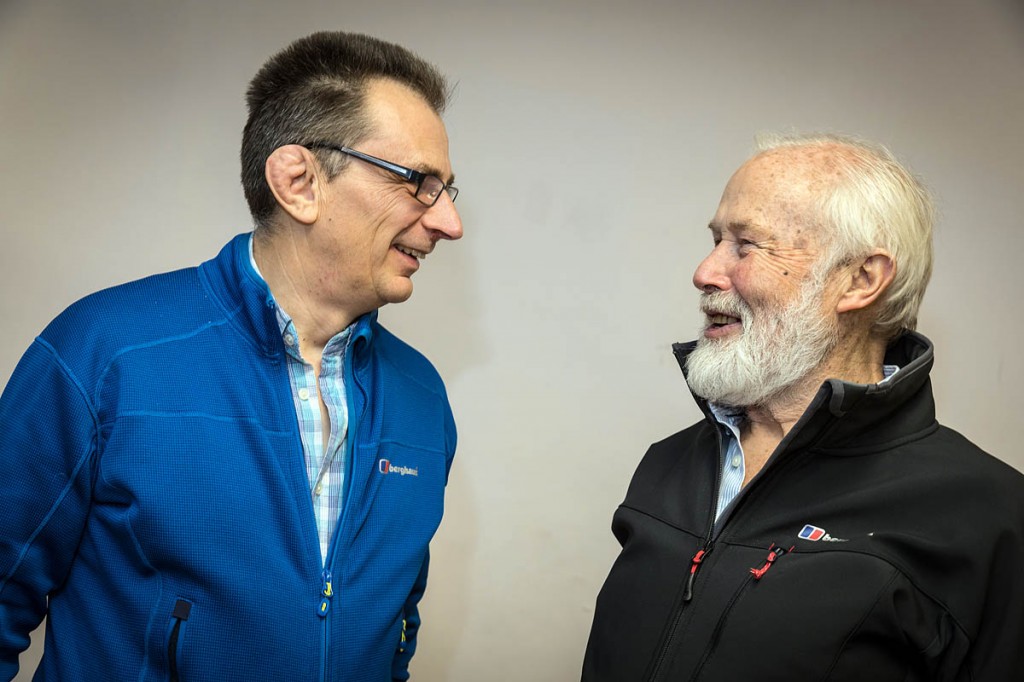 Sir Chris Bonington with film-maker Keith Partridge, left. Photo: Bob Smith/grough