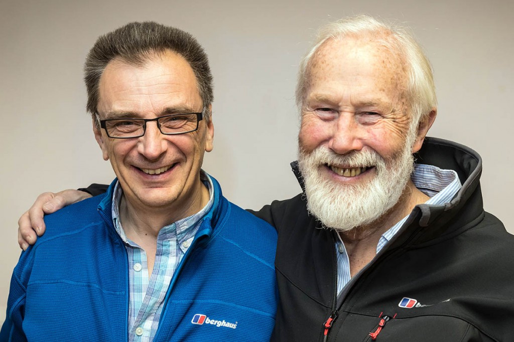 Film-maker Keith Partridge with Sir Chris Bonington. Photo: Bob Smith/grough