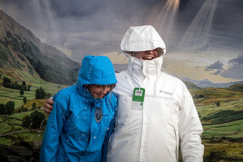 It never rains but it pours: visitors put the Columbia jackets to the test. Photo: Bob Smith/grough
