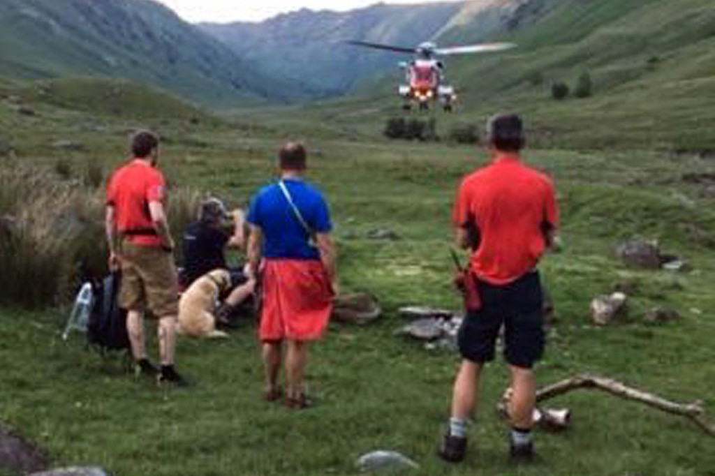 The scene of the rescue in Langstrath. Photo: Keswick MRT