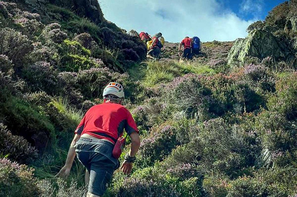 Team members at the rescue scene. Photo: Keswick MRT