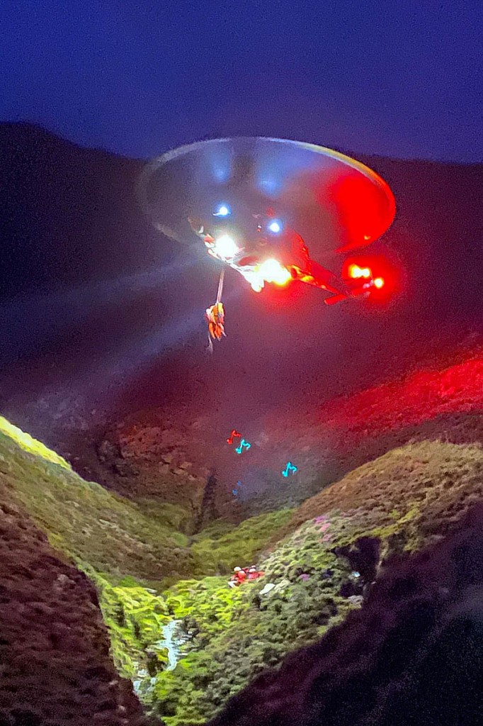 The rescue scene on Blencathra. Photo: Keswick MRT The rescue scene on Blencathra. Photo: Keswick MRT