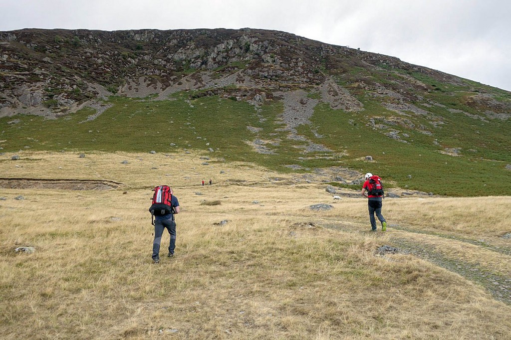Rescue team members at the site of the incident. Photo: Keswick MRT Rescue team members at the site of the incident. Photo: Keswick MRT