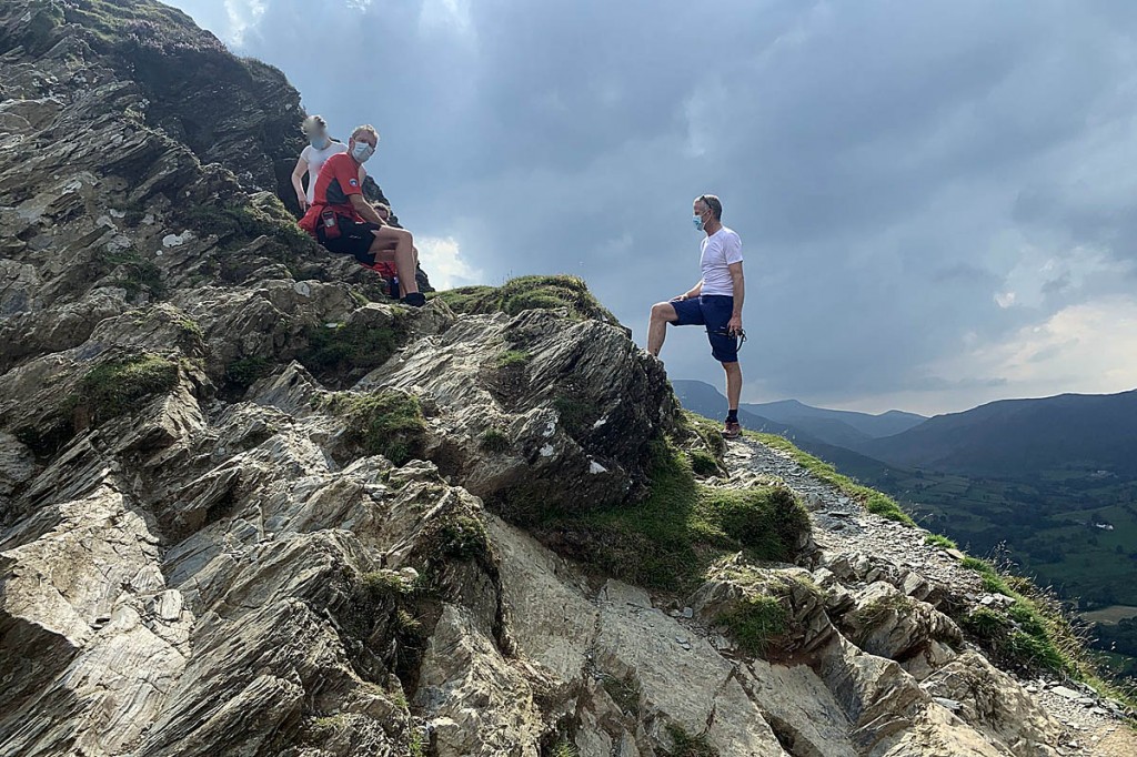 Rescuers at the scene of the incident on Cat Bells. Photo: Keswick MRT Rescuers at the scene of the incident on Cat Bells. Photo: Keswick MRT