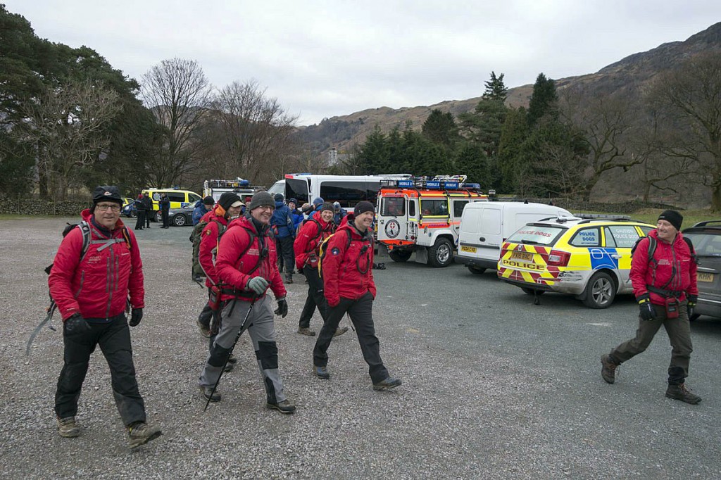 Rescuers took part in the search. Photo: Keswick MRT Rescuers took part in the search. Photo: Keswick MRT