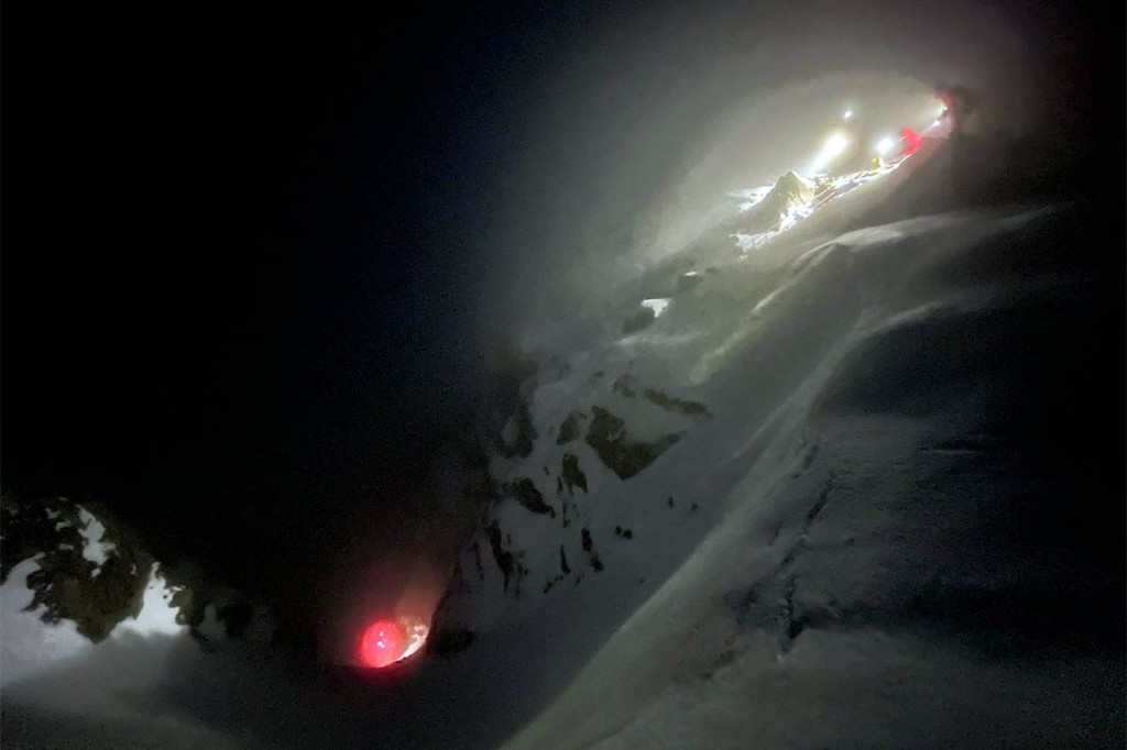 The rescue scene on Great End. Photo: Keswick MRT