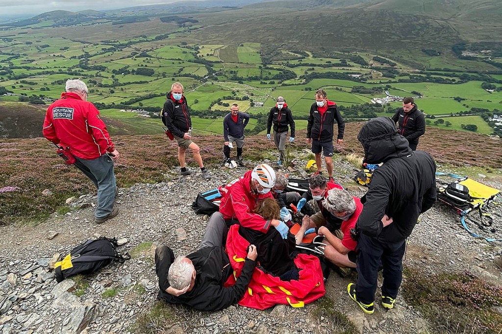 The rescue scene on Hall's Fell. Photo: Keswick MRT The rescue scene on Hall's Fell. Photo: Keswick MRT