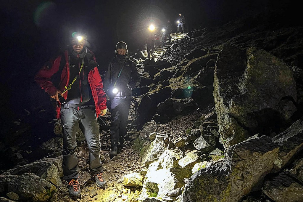 Rescuers led the men down to Swirls on the western side of the mountain. Photo: Keswick MRT