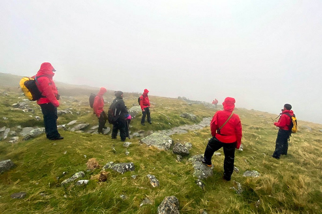 The rescue scene on the slopes of Helvellyn. Photo: Keswick MRT