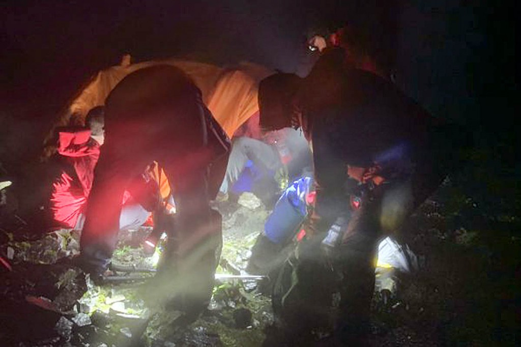 The rescue scene on Skiddaw. Photo: Keswick MRT The rescue scene on Skiddaw. Photo: Keswick MRT