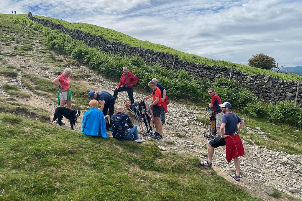 The rescue scene on Walla Crag. Photo: Keswick MRT The rescue scene on Walla Crag. Photo: Keswick MRT
