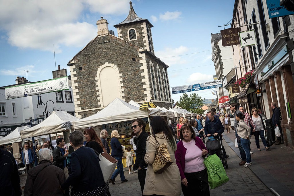 The raid took place in the Market Place in Keswick. Photo: Bob Smith/grough