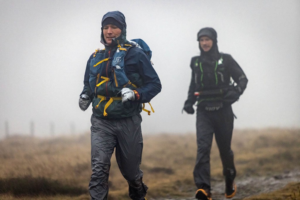 Kim Collison, left, leads Damian Hall on the first day of the 2022 Spine Race. Photo: Bob Smith/grough Kim Collison, left, leads Damian Hall on the first day of the 2022 Spine Race. Photo: Bob Smith/grough
