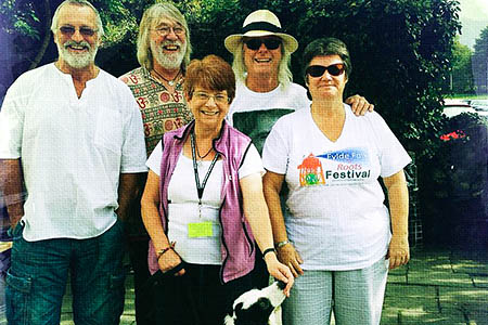 Organisers and festival-goers, from left: Joe Boe, Dave Reid, Maureen Reid, Jim and Rhona Smith Organisers and festival-goers, from left: Joe Boe, Dave Reid, Maureen Reid, Jim and Rhona Smith