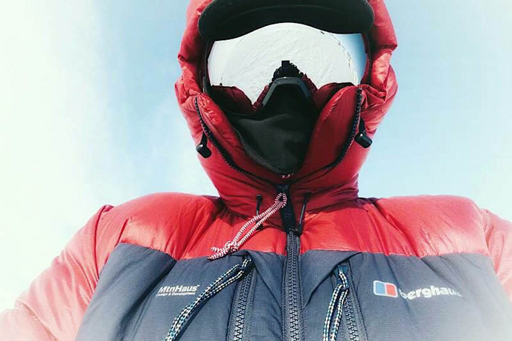 Goggles and face mask are essential wear for the team members. Photo: Leo Houlding/Berghaus