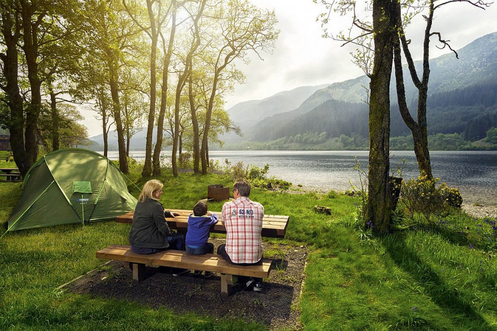 Camping at Loch Lubnaig. Photo: Loch Lomond and the Trossachs NPA